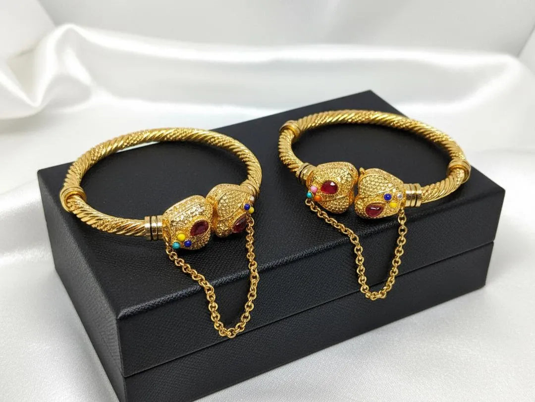 Gold Skull Bangles Set