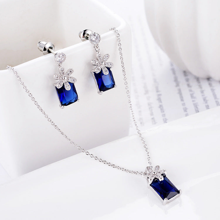 Zirconium Earrings & Necklace Set for Women