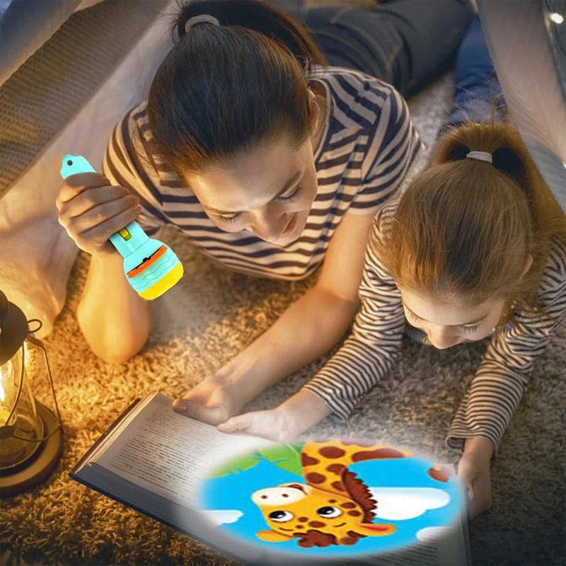 HD Projection Flashlight for Kids Wall Projection 90°
