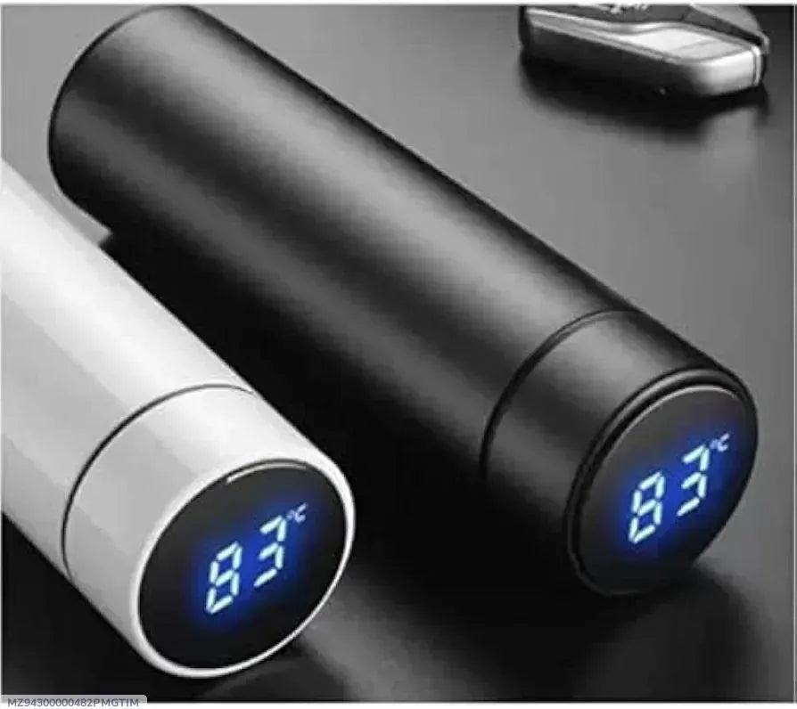 Digital Temperature Water Bottle with Tea Filter Black