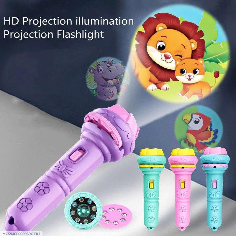 HD Projection Flashlight for Kids Wall Projection 90°