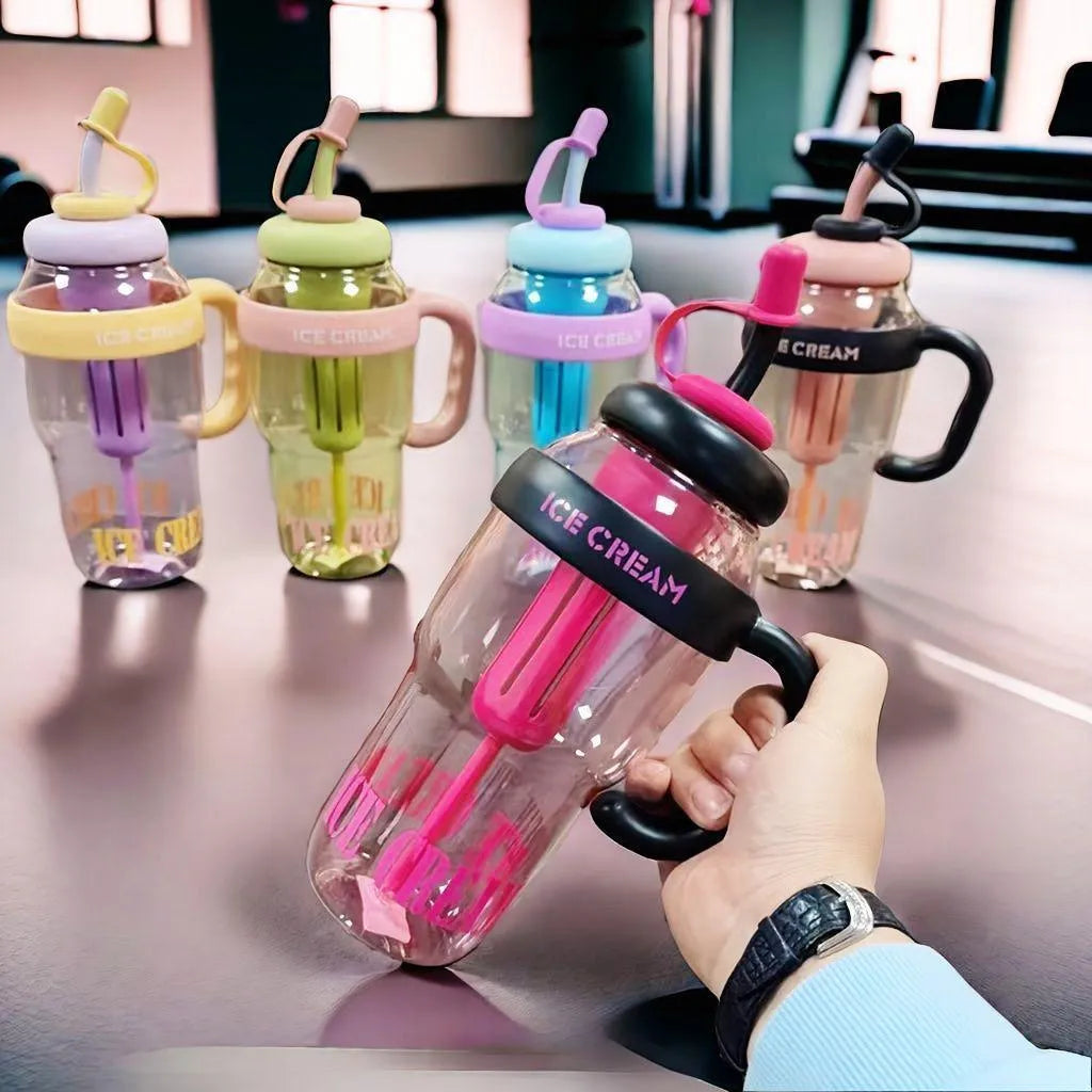 Gym Water Bottle ABS Plastic Leak Proof Multi Color