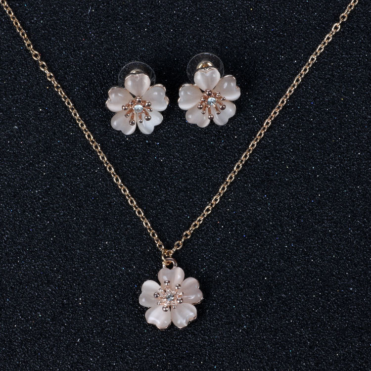 Opal Cherry Blossom Jewelry Set