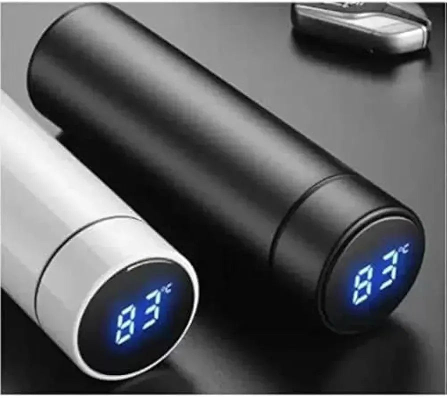 Digital Temperature Water Bottle with Tea Filter Black