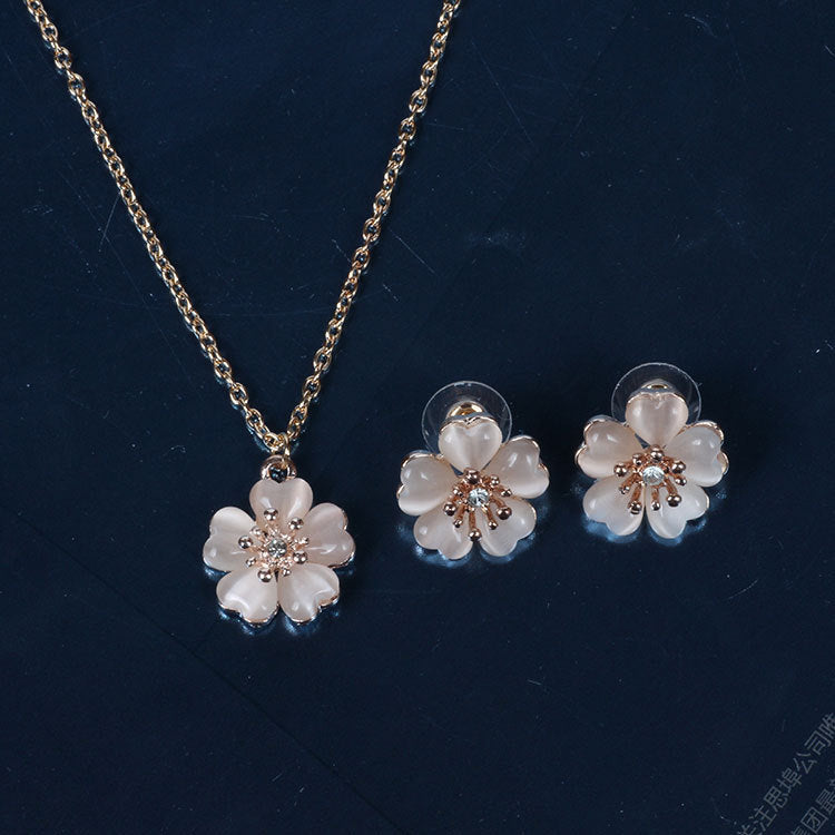 Opal Cherry Blossom Jewelry Set