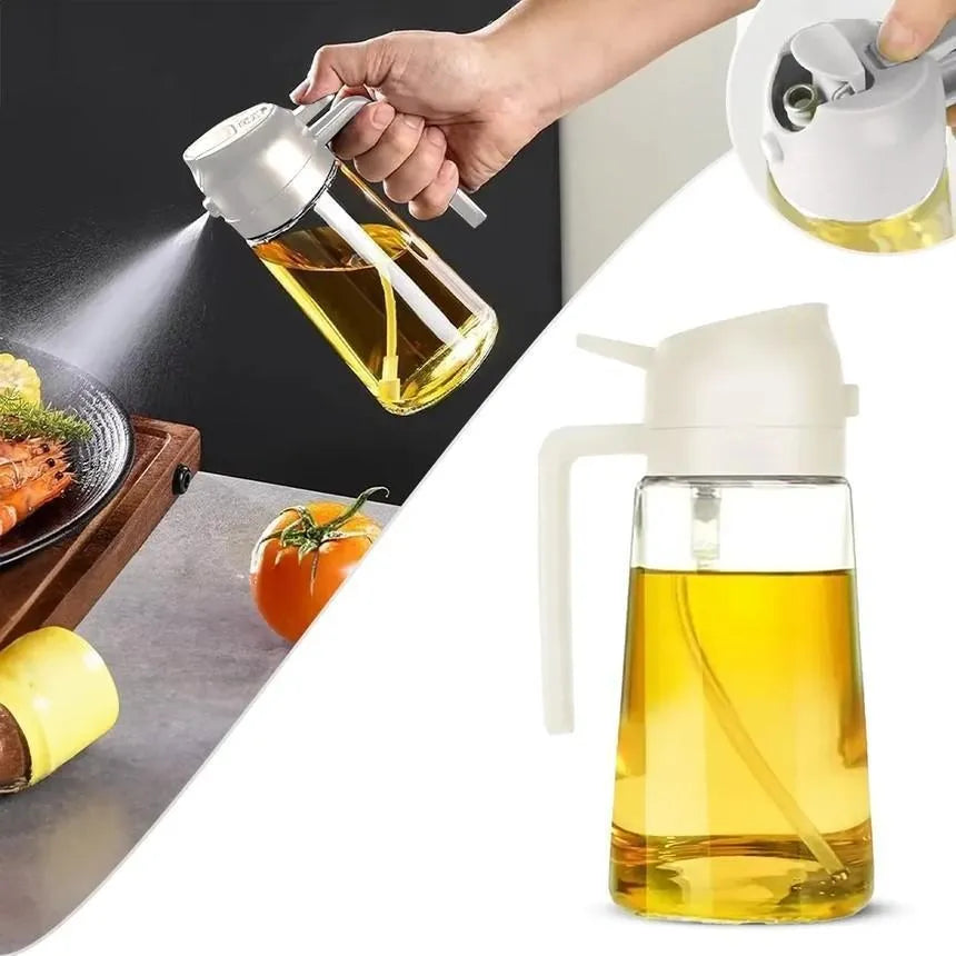 Glass Oil Spray Bottle Black Precision Kitchen Use