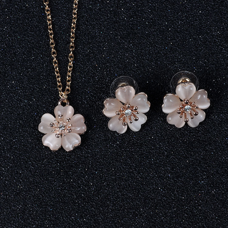 Opal Cherry Blossom Jewelry Set